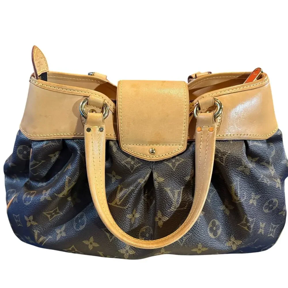 Louis Vuitton Boétie MM Monogram Canvas Shoulder Bag with Dust Bag